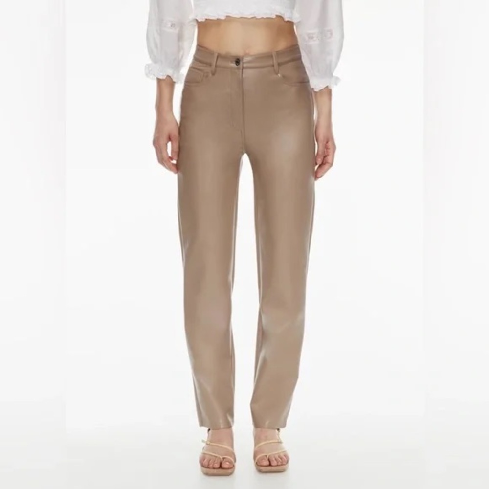 Aritzia Wilfred Melina Pant Regular Fit in Grey Taupe